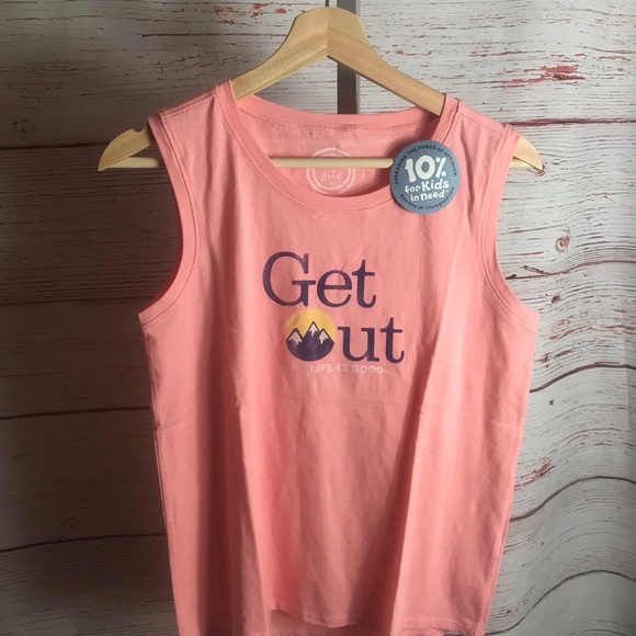 NWT Life Is Good "Get Out" Muscle Tank Top - Picture 2 of 4
